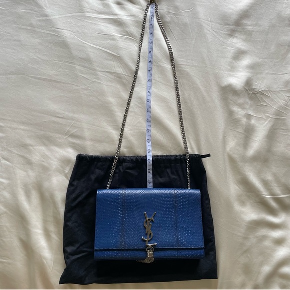 Python Yves Saint Laurent Medium Kate Monogram Tassel bag - Picture 7 of 11